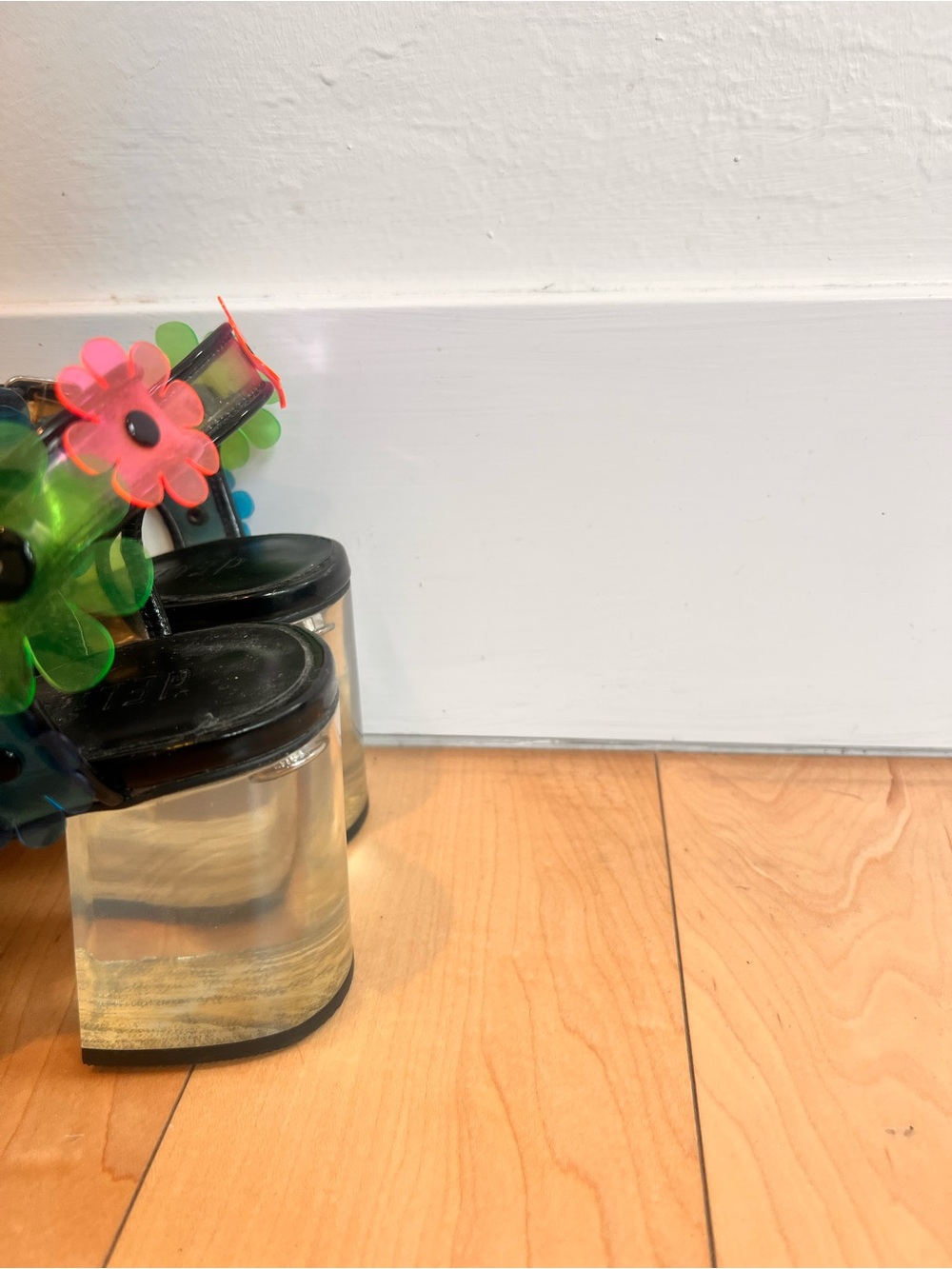 dELiA*s Black Platform Sandals with Rainbow Flower Accents - Picture 5 of 5